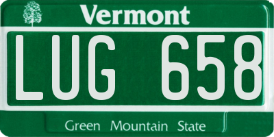 VT license plate LUG658