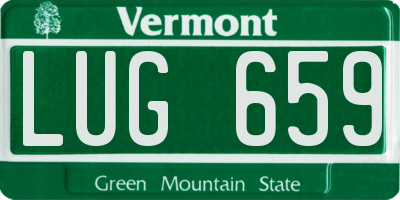VT license plate LUG659
