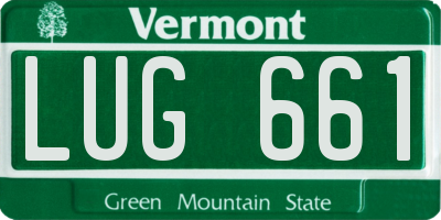 VT license plate LUG661