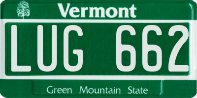 VT license plate LUG662