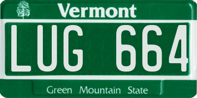 VT license plate LUG664