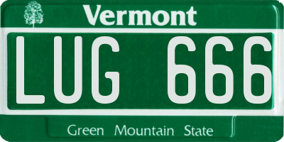 VT license plate LUG666