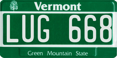 VT license plate LUG668