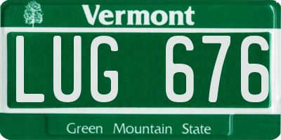VT license plate LUG676