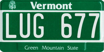 VT license plate LUG677