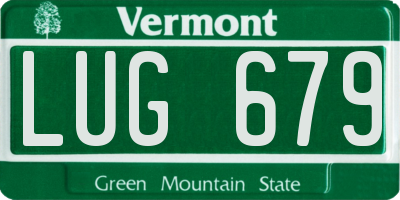 VT license plate LUG679