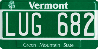 VT license plate LUG682