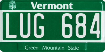 VT license plate LUG684