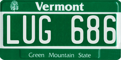 VT license plate LUG686