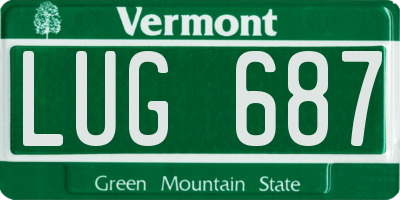 VT license plate LUG687