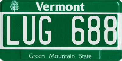 VT license plate LUG688