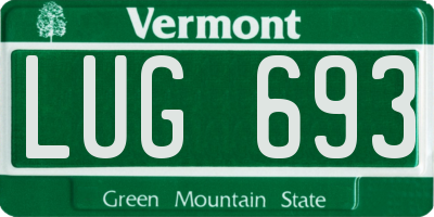 VT license plate LUG693