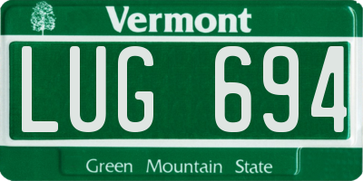 VT license plate LUG694