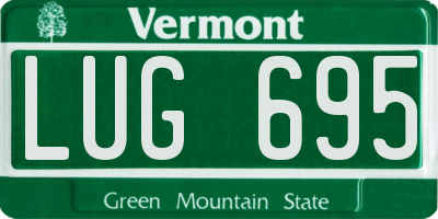 VT license plate LUG695