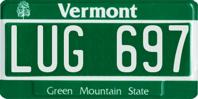 VT license plate LUG697