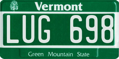 VT license plate LUG698