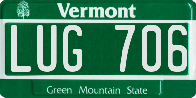 VT license plate LUG706