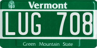 VT license plate LUG708