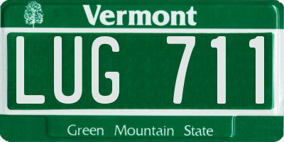 VT license plate LUG711