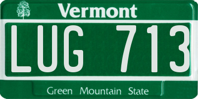 VT license plate LUG713