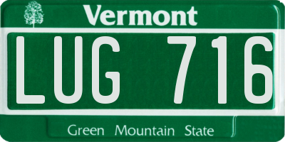 VT license plate LUG716