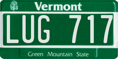 VT license plate LUG717