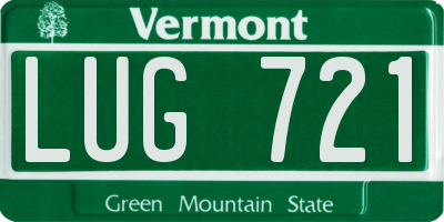 VT license plate LUG721
