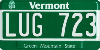 VT license plate LUG723