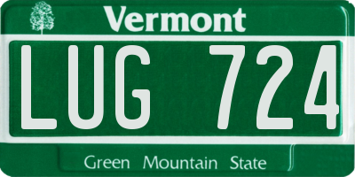 VT license plate LUG724