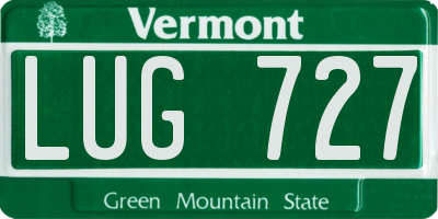 VT license plate LUG727
