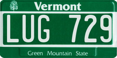 VT license plate LUG729