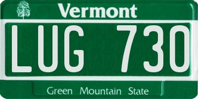 VT license plate LUG730