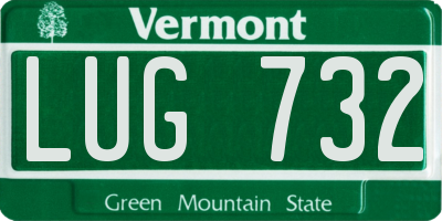 VT license plate LUG732