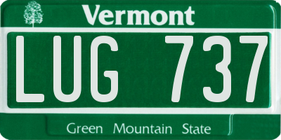 VT license plate LUG737