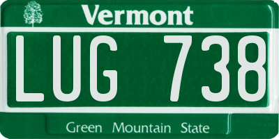 VT license plate LUG738