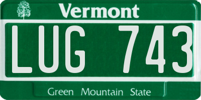 VT license plate LUG743