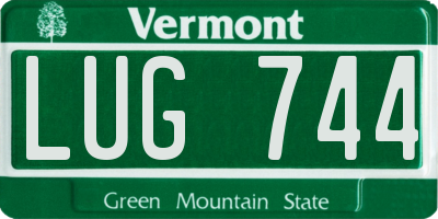 VT license plate LUG744