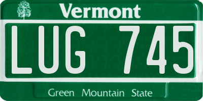 VT license plate LUG745