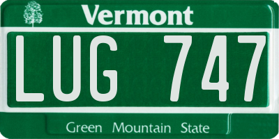VT license plate LUG747