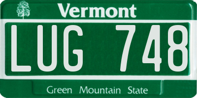 VT license plate LUG748