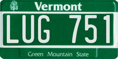 VT license plate LUG751