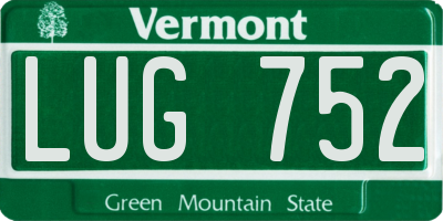 VT license plate LUG752