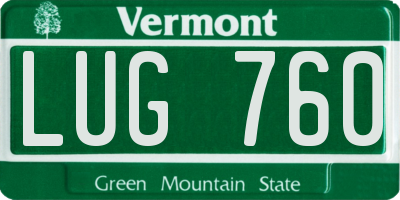 VT license plate LUG760