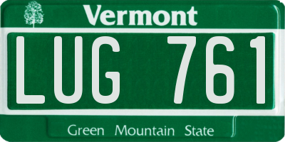 VT license plate LUG761