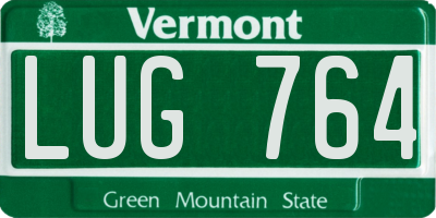 VT license plate LUG764