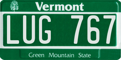 VT license plate LUG767