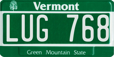 VT license plate LUG768