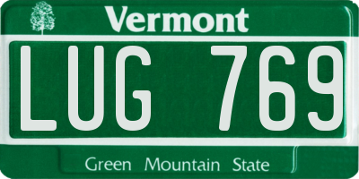 VT license plate LUG769