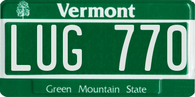 VT license plate LUG770