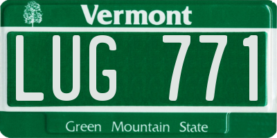 VT license plate LUG771